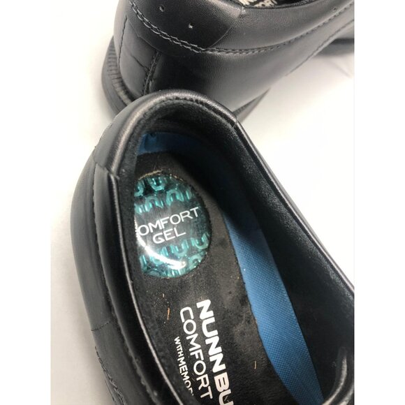 NunnBush  lace up dress shoes black leather with comfort gel memory foam 8m READ - Picture 5 of 8